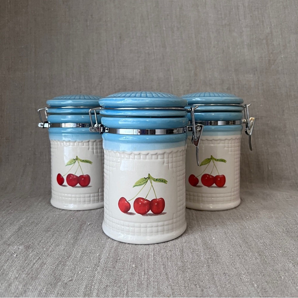 Cherry Canister Set of 3